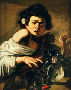 Un esempio di luce emozionale, con un rapporto di illuminazione elevato e un uso drammatico delle ombre, è evidente nei lavori di Caravaggio, come nel dipinto "Ragazzo morso da un ramarro" (1595-1596). In questa opera, Caravaggio utilizza un'illuminazione drammatica (chiaroscuro) con un forte contrasto tra luce e ombra:
