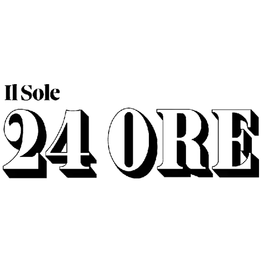 Logo de Il Sole 24 Ore con il nome scritto in caratteri tipografici neri.